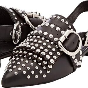 Jeffrey Campbell Daniel-SB Studded Pointed Loafer Mule Sandals